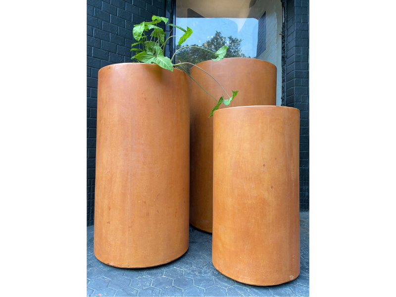 戶外大花器花瓶- Cylinder Planter - eva-lombardini直營進口柚木家具